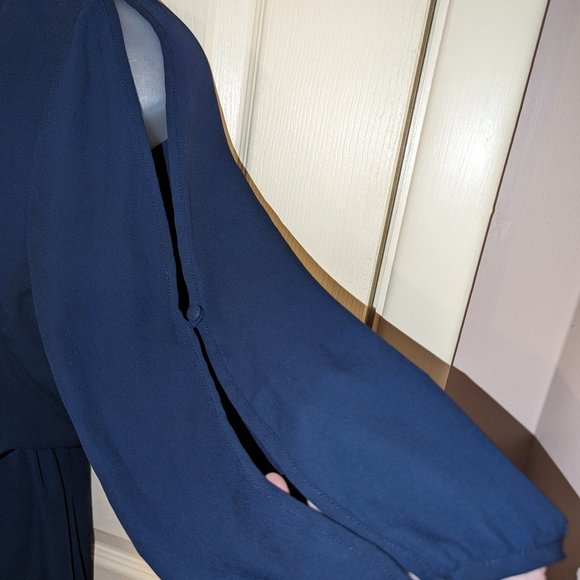 DISCOUNTED FINAL PRICE Octavia Drawstring Waist - Button Split Sleeve Dress - Picture 4 of 9